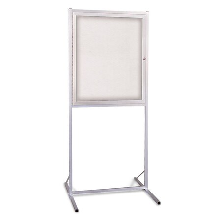 United Visual Products Sliding Door Indoor Enclosed Corkboard, 4, UV9025ACS4824-WHITE-PEARL UV9025ACS4824-WHITE-PEARL